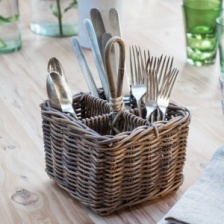 Bembridge Rattan Cutlery Holder by Garden Trading